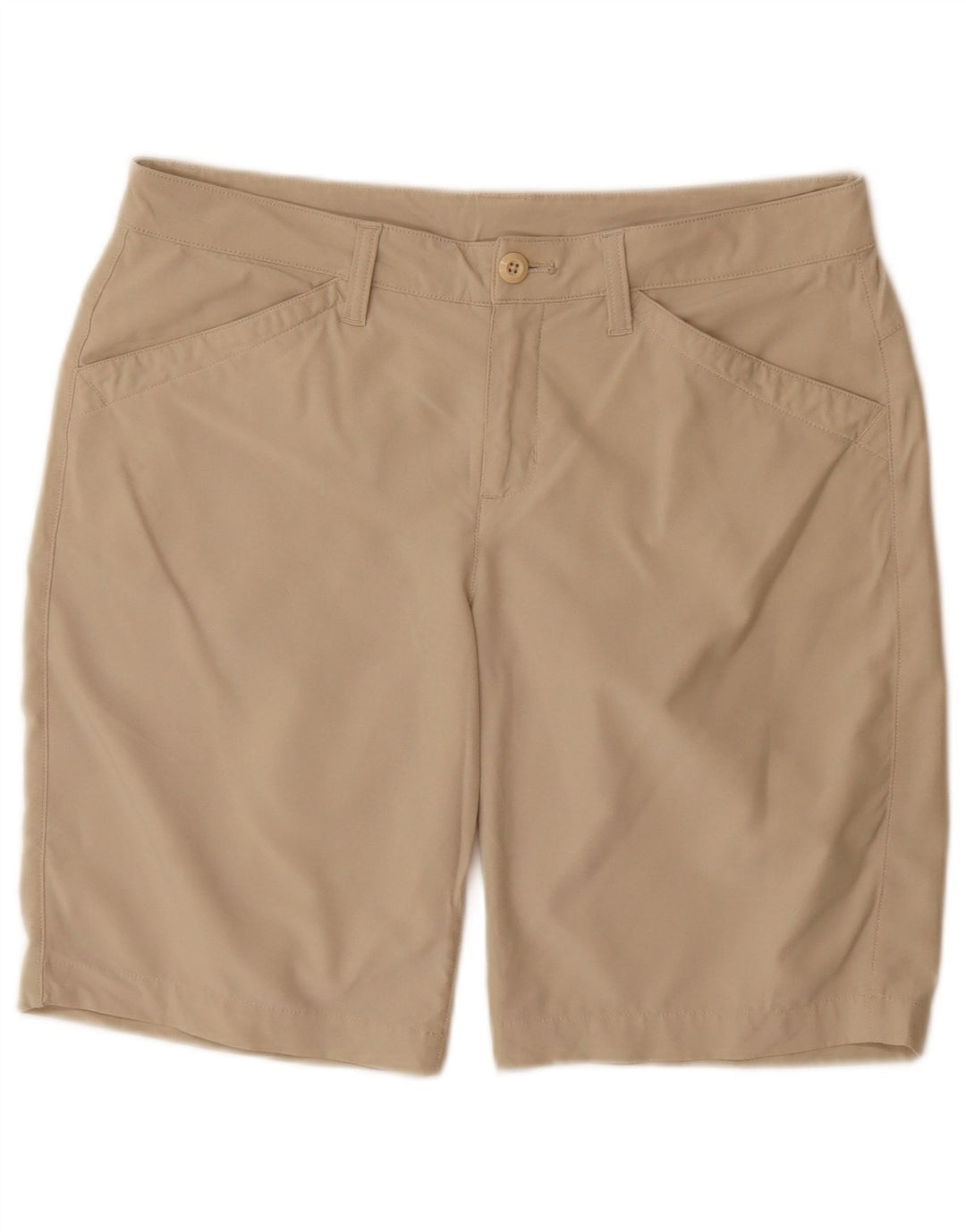 Eddie Bauer Pantalones cortos casuales para mujer US 10 grande W32 poliéster beige