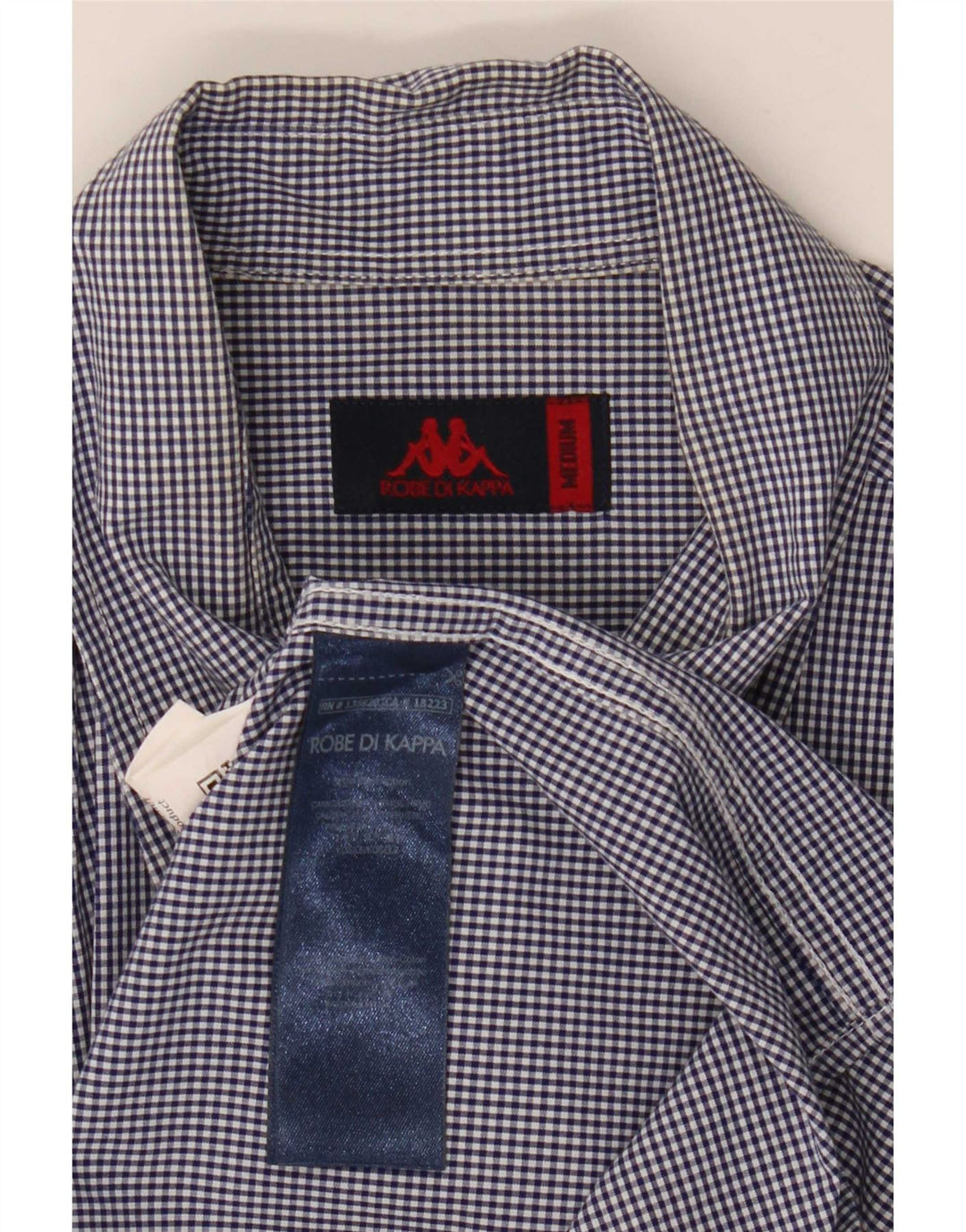 Camisa Kappa Hombre Medium Azul Marino Algodón Vichy