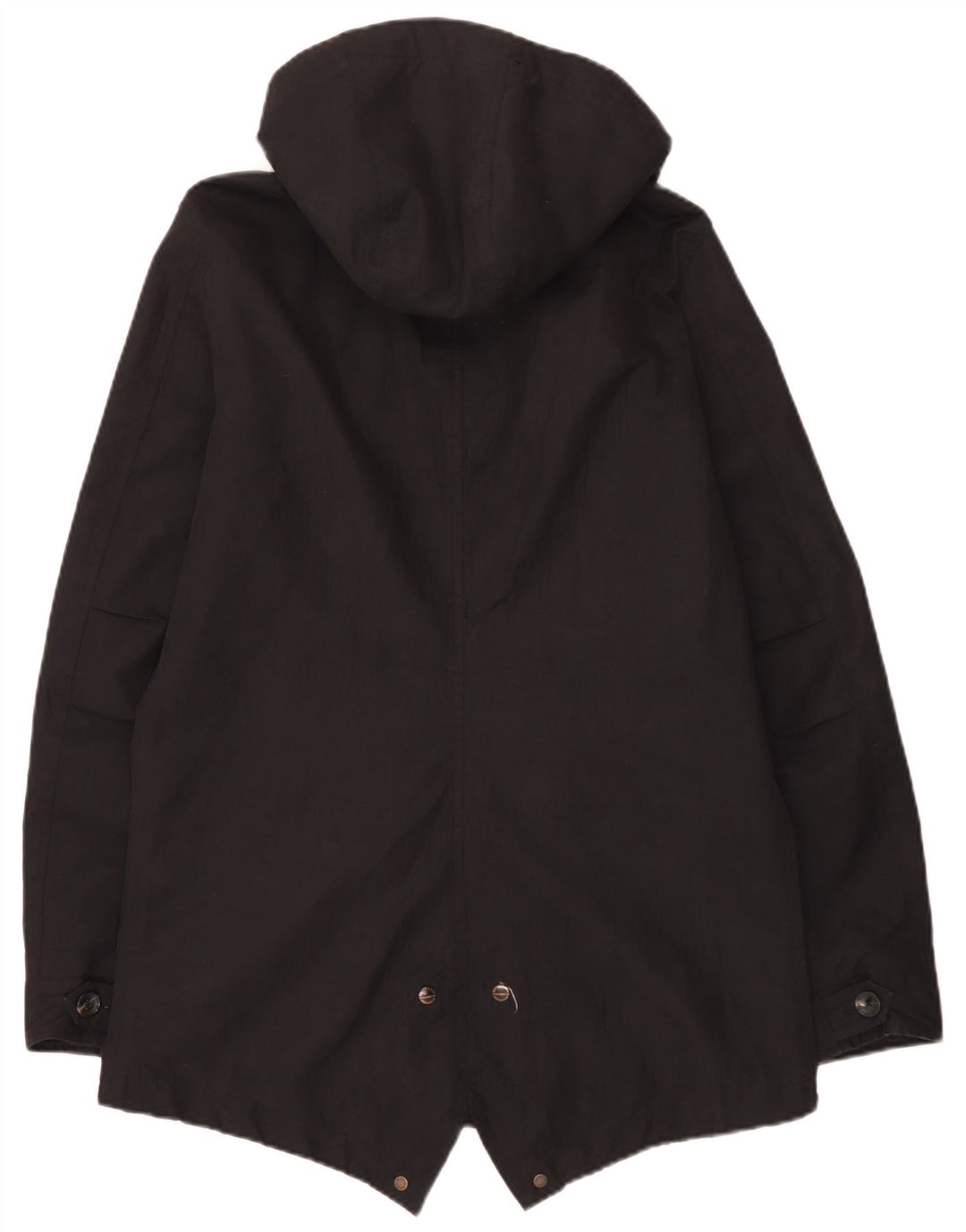 Scotch & Soda Parka con capucha para hombre, talla 40, poliéster negro grande