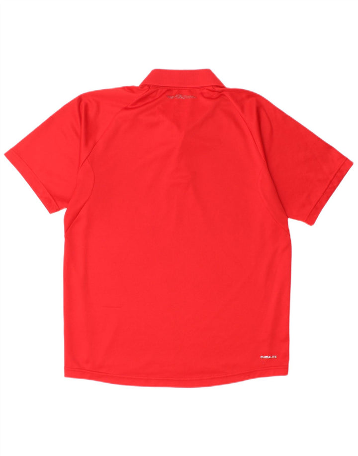 Polo ADIDAS Climalite para hombre rojo mediano