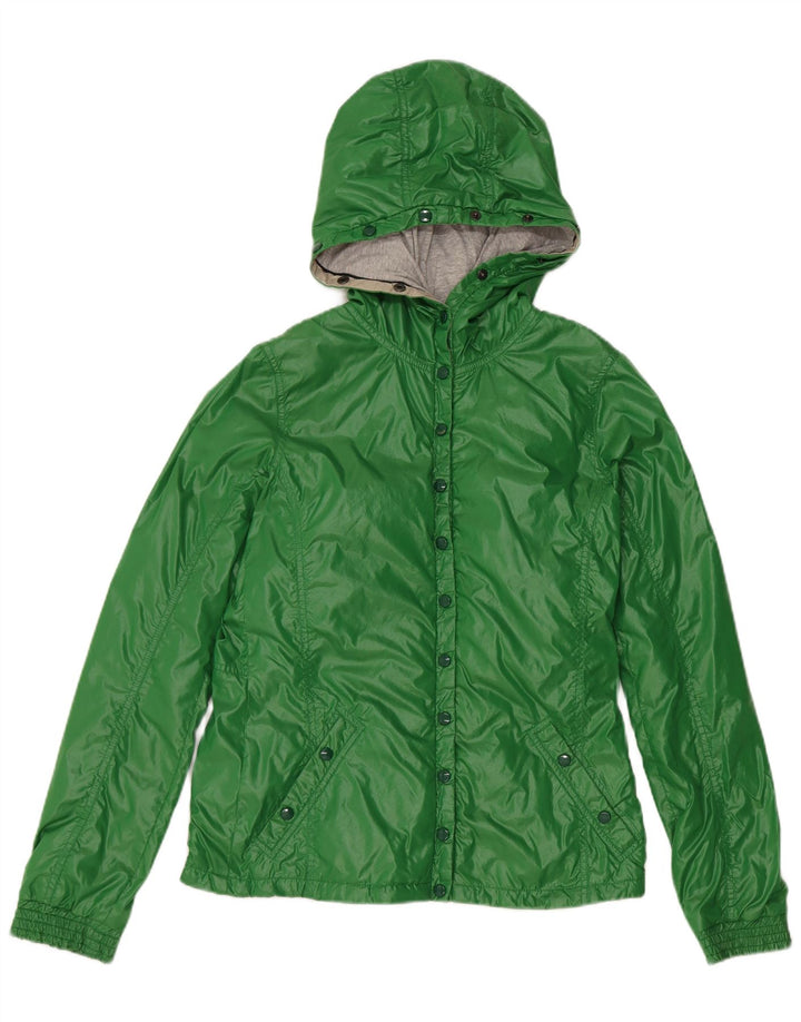 Chaqueta Acolchada Mujer Quiltica Con Capucha IT 42 Poliamida Verde Mediano