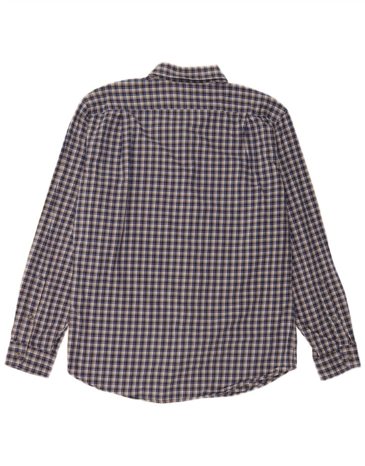 EDDIE BAUER Camisa de franela de corte clásico para hombre Algodón a cuadros gris medio