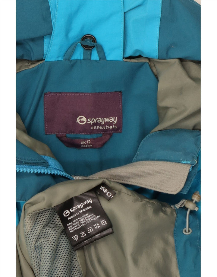 Sprayway Chaqueta cortavientos con capucha para mujer UK 40 Azul medio Colorblock