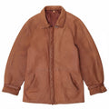 Chaqueta de cuero vintage para mujer IT 52 2XL Marrón