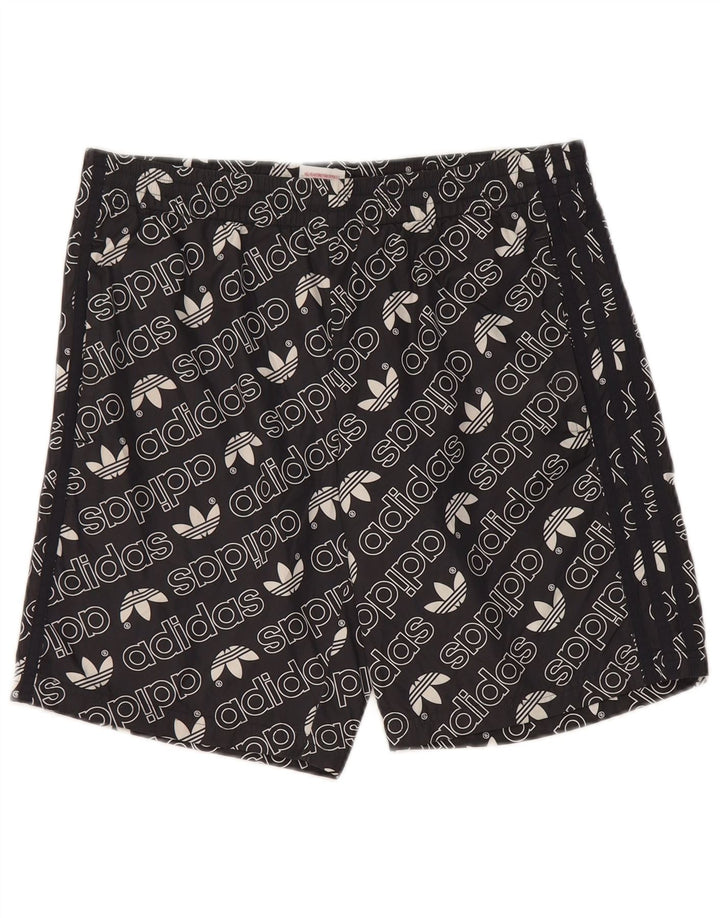 Adidas Pantalones cortos deportivos con gráfico para niños 15-16 años Negro Poliéster