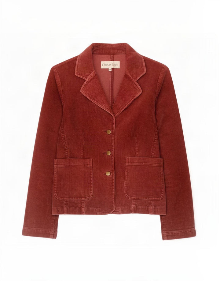 Phase Eight Chaqueta Blazer de Pana con 3 Botones para Mujer UK 40 Medium Borgoña