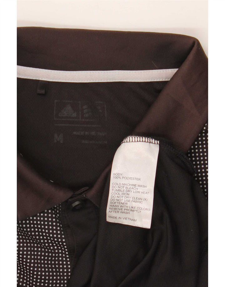 Adidas Polo Hombre Negro Mediano Colorblock Poliéster