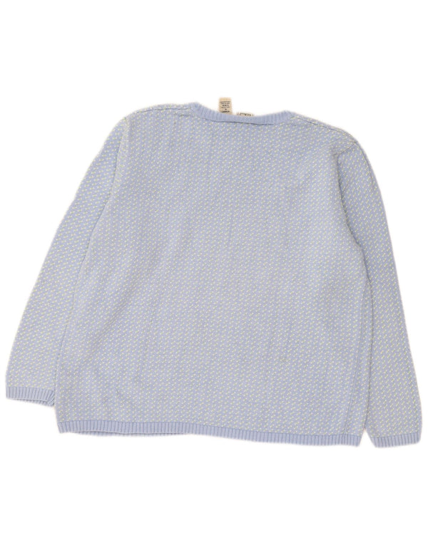 L.L.Bean Jersey con cuello barco para mujer UK 40 XL Algodón moteado azul