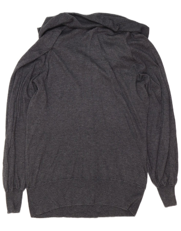 Marks & Spencer Suéter tipo jersey con cuello vuelto para mujer UK 44 Grande Gris Poliamida