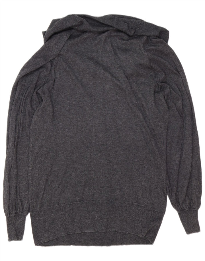 Marks & Spencer Suéter tipo jersey con cuello vuelto para mujer UK 44 Grande Gris Poliamida