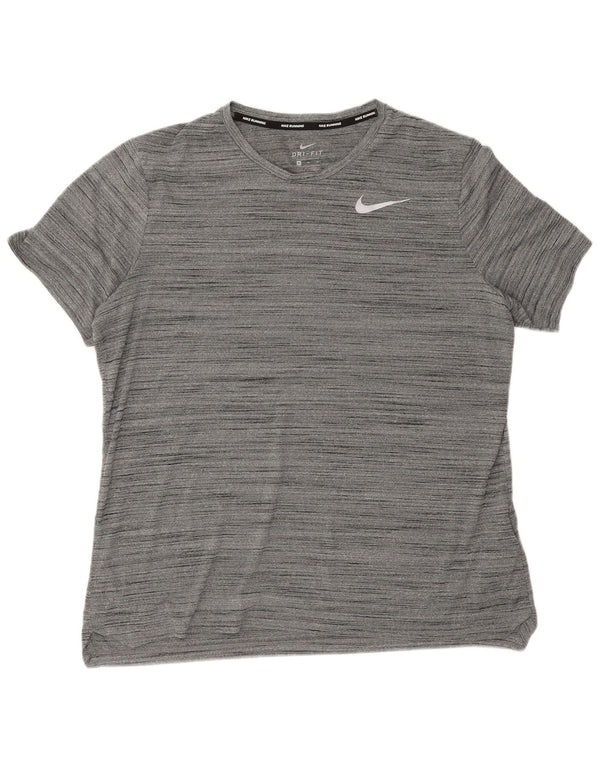 Camiseta Nike Dri Fit para hombre Top XL Poliéster moteado gris