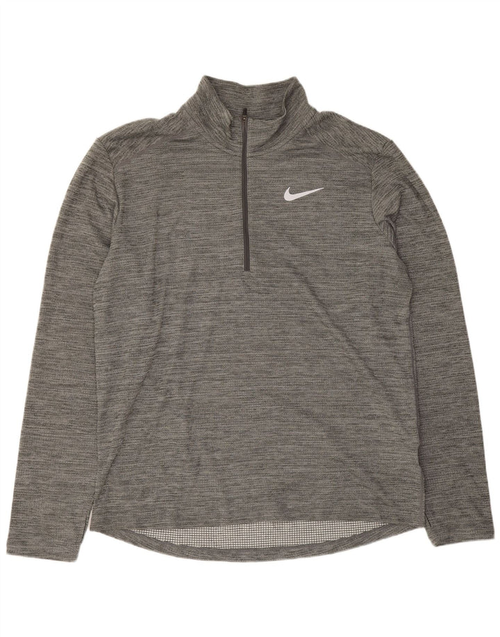 Nike Dri Fit - Chándal con cremallera y cuello para hombre, talla grande, color gris moteado