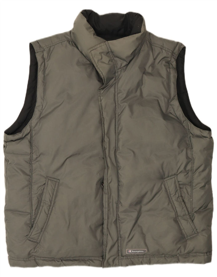Champion Chaleco acolchado reversible para hombre UK 42 XL Gris