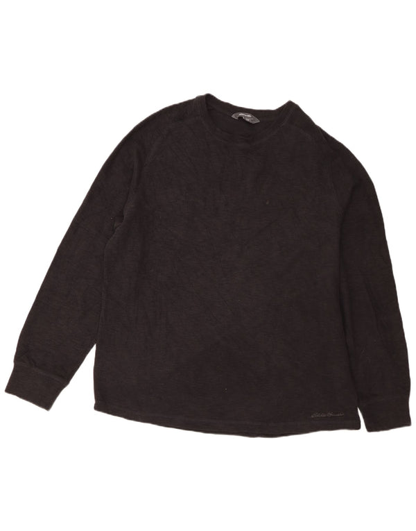 Eddie Bauer Camiseta Hombre Manga Larga XL Algodón Negro