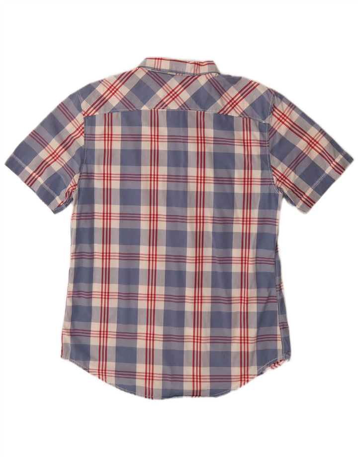 Levi's Camisa Slim Fit De Manga Corta De Algodón A Cuadros Azul Medio