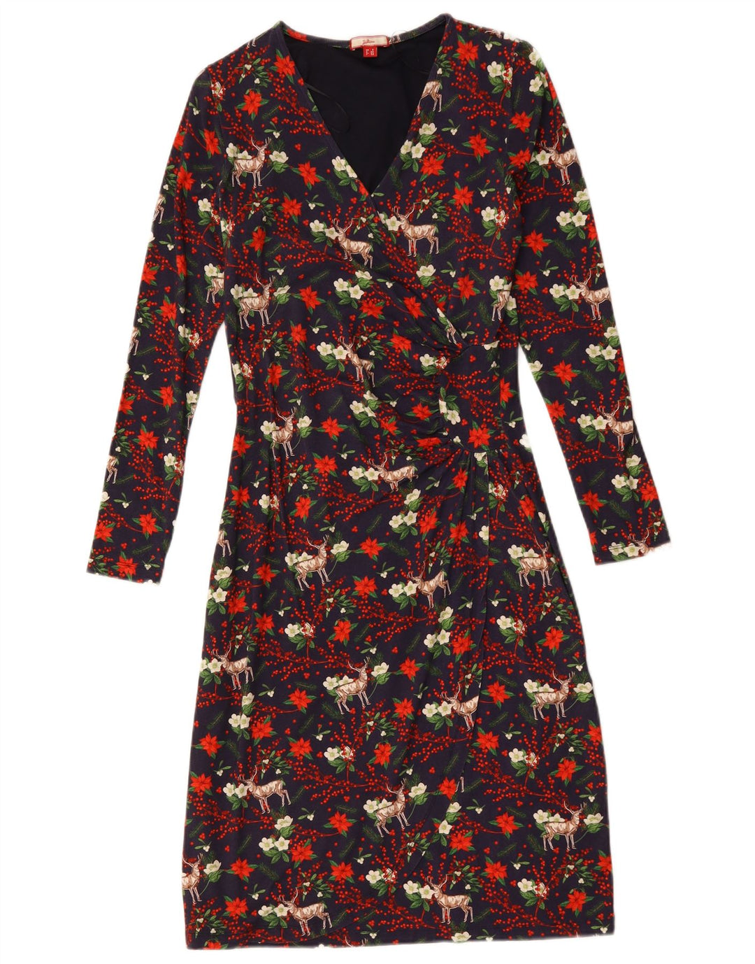 Joe Browns Vestido tubo para mujer UK 8 Small Viscosa floral azul marino