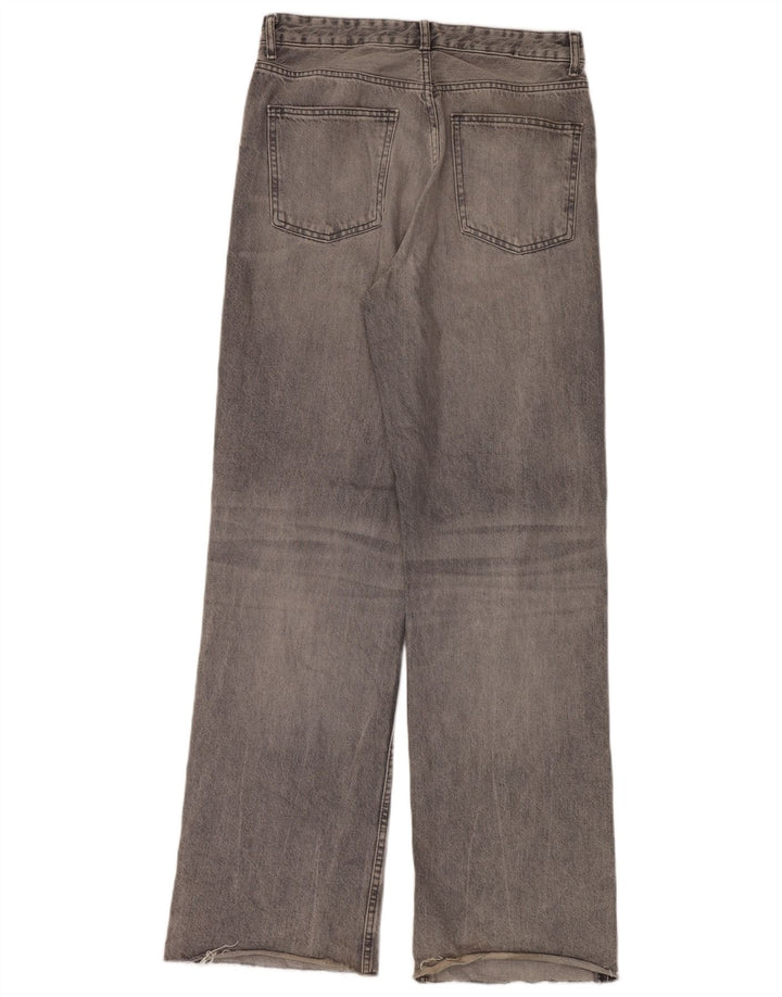 Zara Jeans de pierna ancha para mujer EU 42 Large W32 L36 Gris