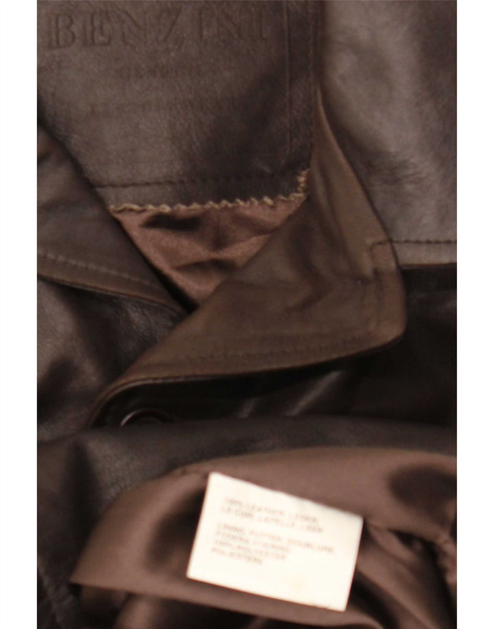 Vintage Mens Leather Jacket UK 42 XL Brown