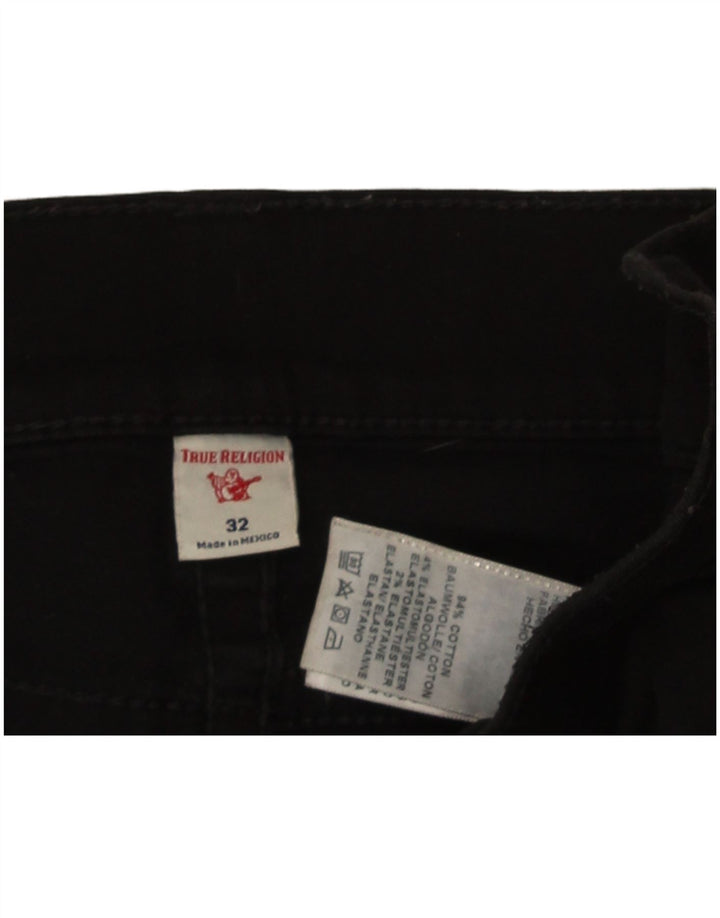True Religion Vaqueros ajustados para hombre W32 L32 Algodón negro