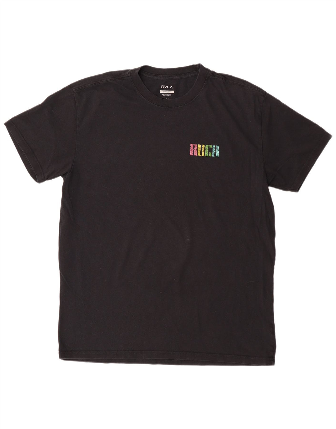 RVCA - Camiseta gráfica de ajuste relajado para hombre, talla grande, color negro