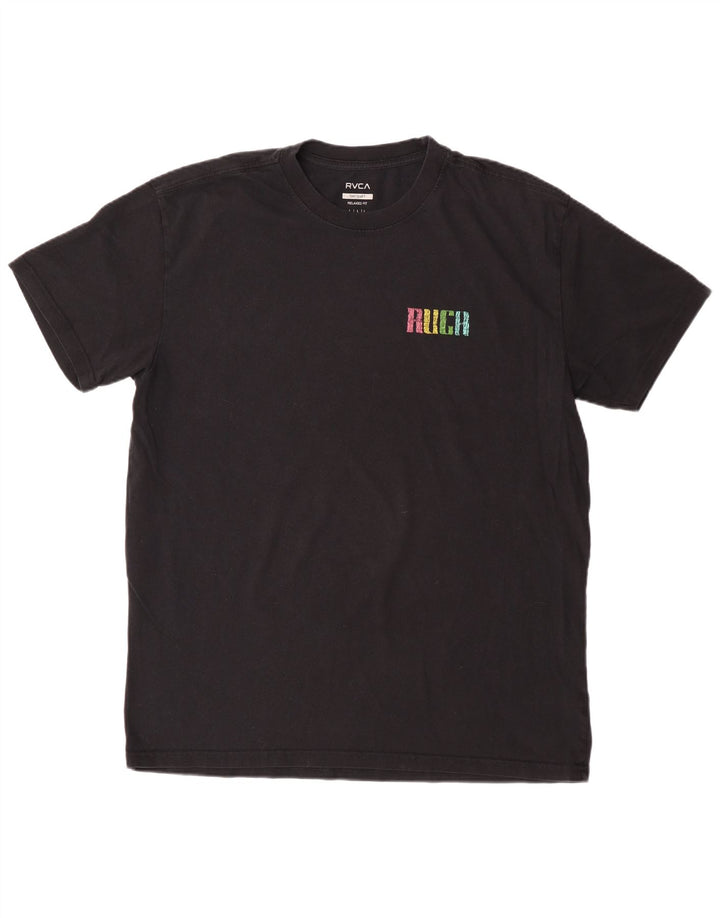 RVCA - Camiseta gráfica de ajuste relajado para hombre, talla grande, color negro