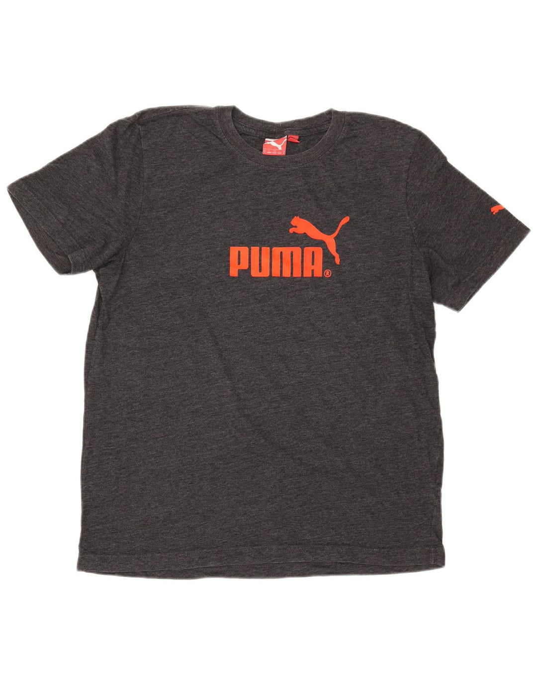 PUMA Camiseta gráfica para hombre Top gris medio moteado