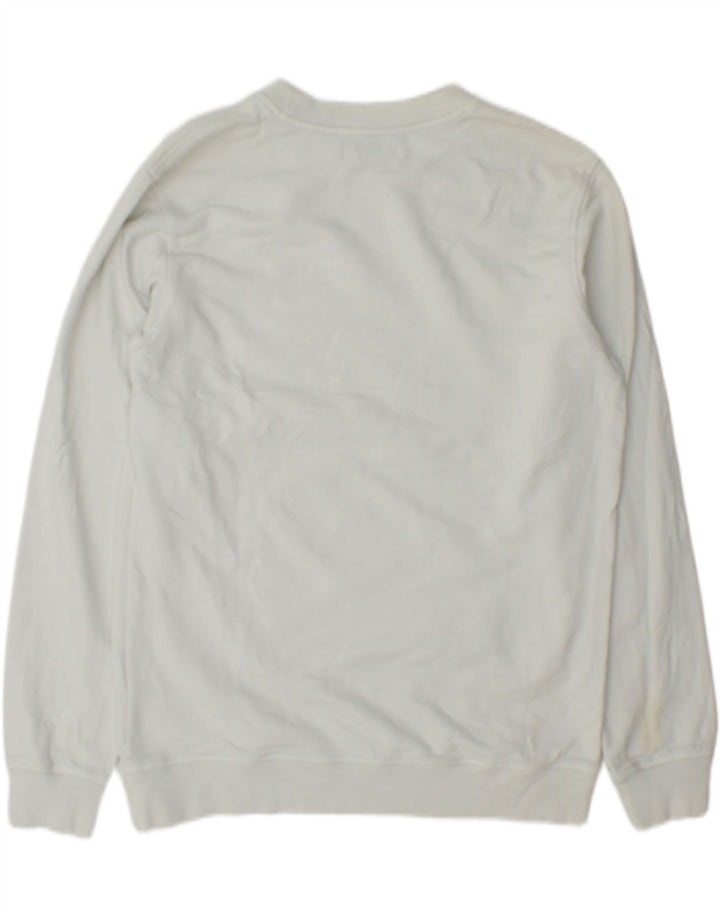 Calvin Klein Jeans Hombre Gráfico Regular Fit Sudadera Jumper Medium Blanco