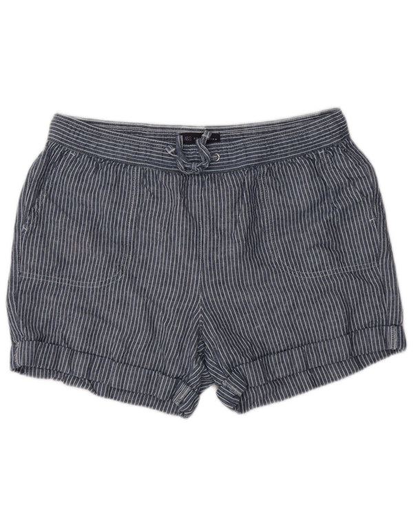 Marks & Spencer Pantalones cortos casuales para mujer UK 14 Large W32 Azul marino Rayas diplomáticas
