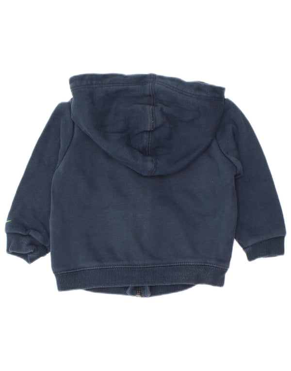 Nike - Sudadera con capucha para bebé, diseño gráfico con cremallera, 9 a 12 meses, algodón azul marino