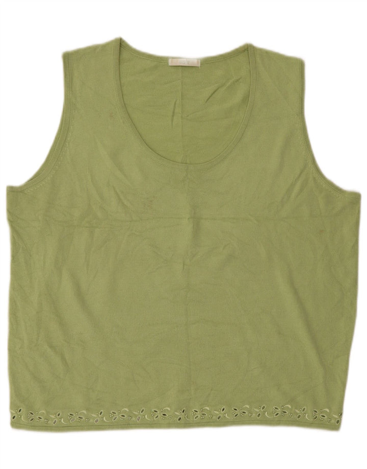 MARKS & SPENCER Camiseta sin mangas extragrande para mujer UK 40 XL Verde