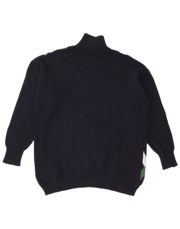 Marella Jersey con Cuello Alto para Mujer UK 10 Small Azul Marino Rayas