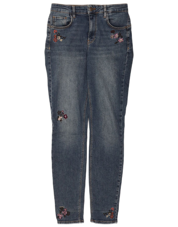 Vaqueros pitillo de cintura alta para mujer Desigual EU 40 Medium W26 L30 Blue Floral