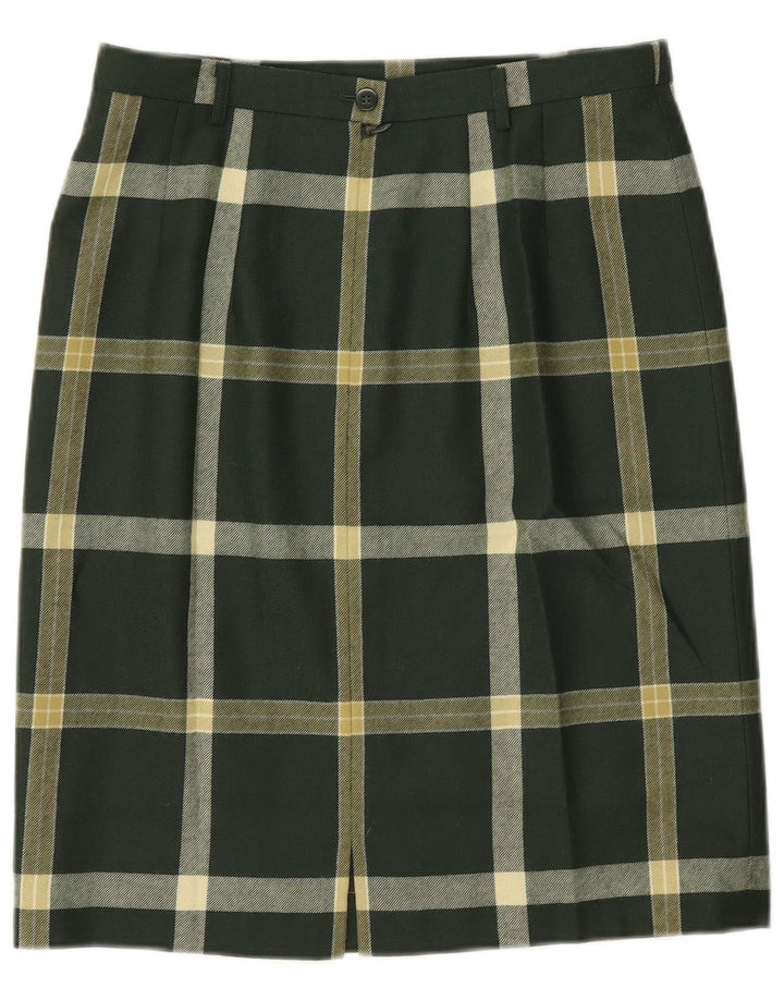 Falda recta para mujer Mondi EU 40 Medium W30 Lana a cuadros verde