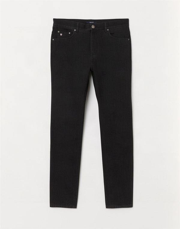 Gant Vaqueros rectos de corte regular y cintura baja Tyler para hombre W34 L34 Algodón gris