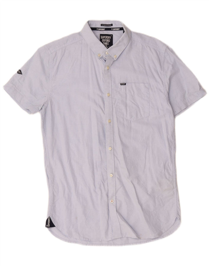 Superdry Camisa De Manga Corta De Algodón Azul Medio