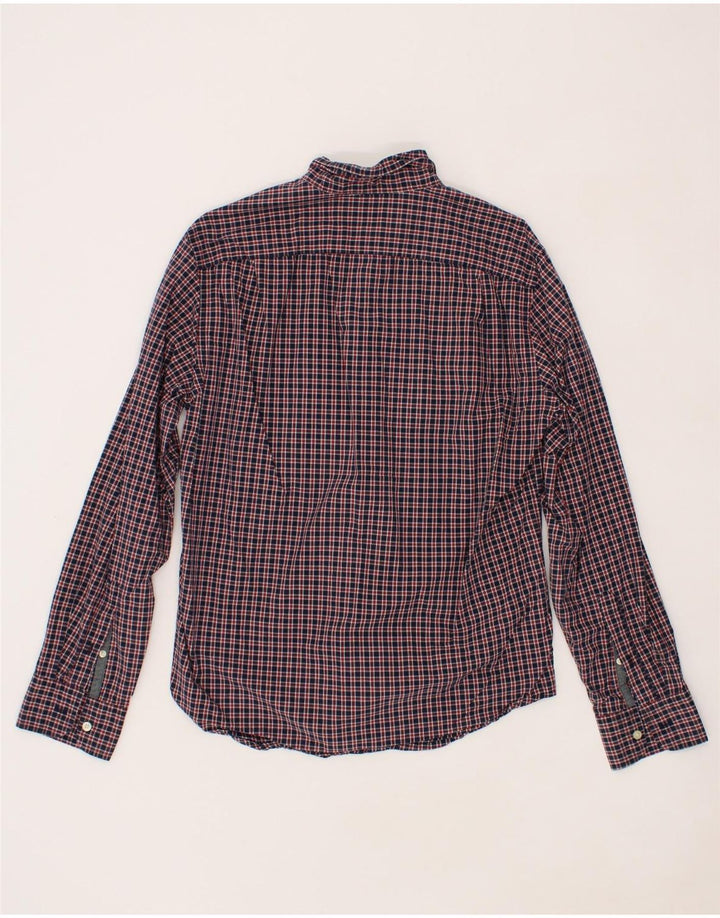 J. CREW Mens Shirt Medium Navy Blue Check Cotton Vintage J. Crew and Second-Hand J. Crew from Messina Hembry 