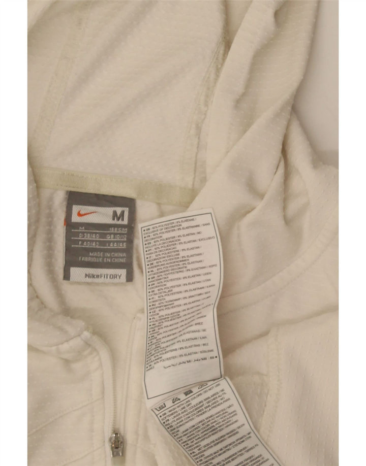 Nike - Chaqueta corta con capucha para mujer, talla 10/12, color blanco