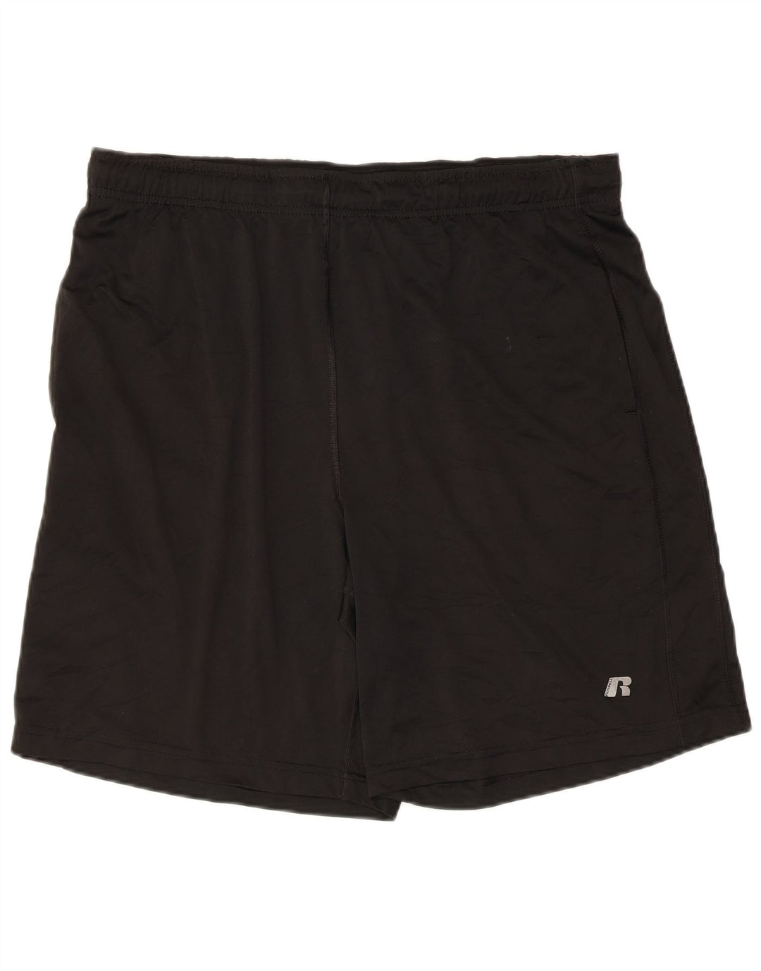 Russell Athletic - Pantalones cortos deportivos para hombre (poliéster), color negro