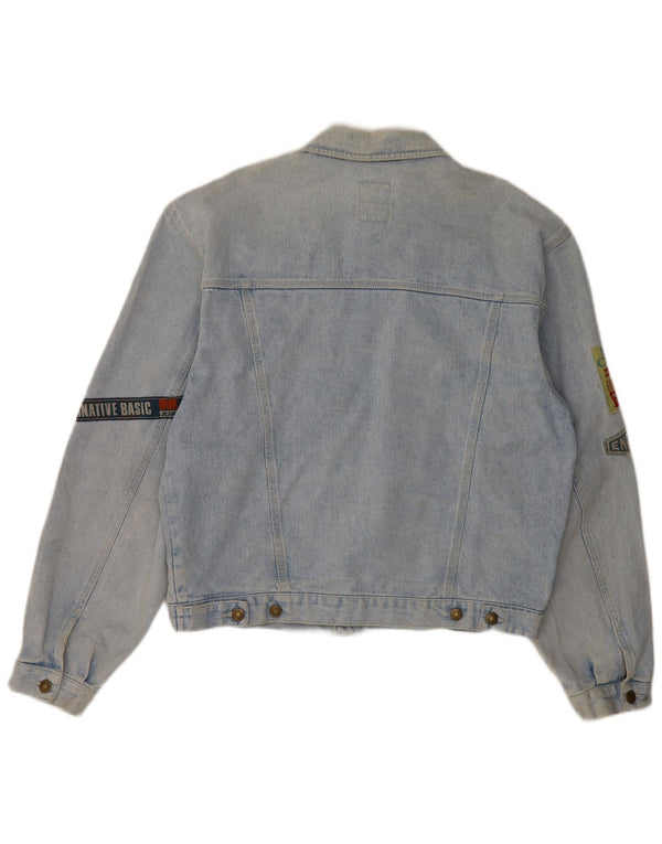 Movi Mento Chaqueta vaquera gráfica para hombre UK 42 XL Algodón azul