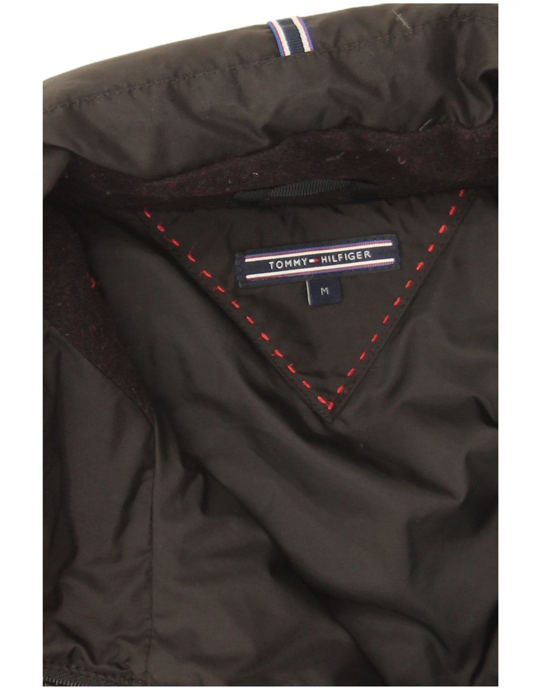 Tommy Hilfiger Abrigo acolchado para mujer UK 44 Poliéster negro mediano