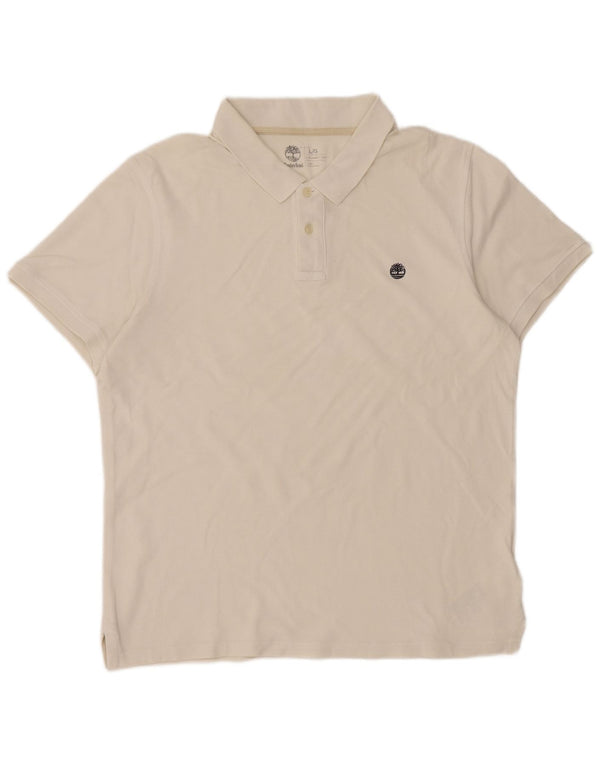 TIMBERLAND Polo Slim Fit para Hombre Algodón Blanco Grande