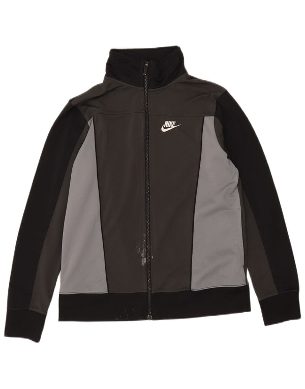 Nike Chaqueta de chándal para niños 13-14 años XL Gris Colorblock Poliéster