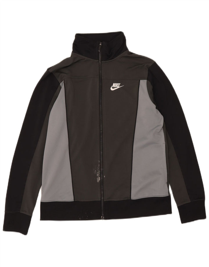 Nike Chaqueta de chándal para niños 13-14 años XL Gris Colorblock Poliéster