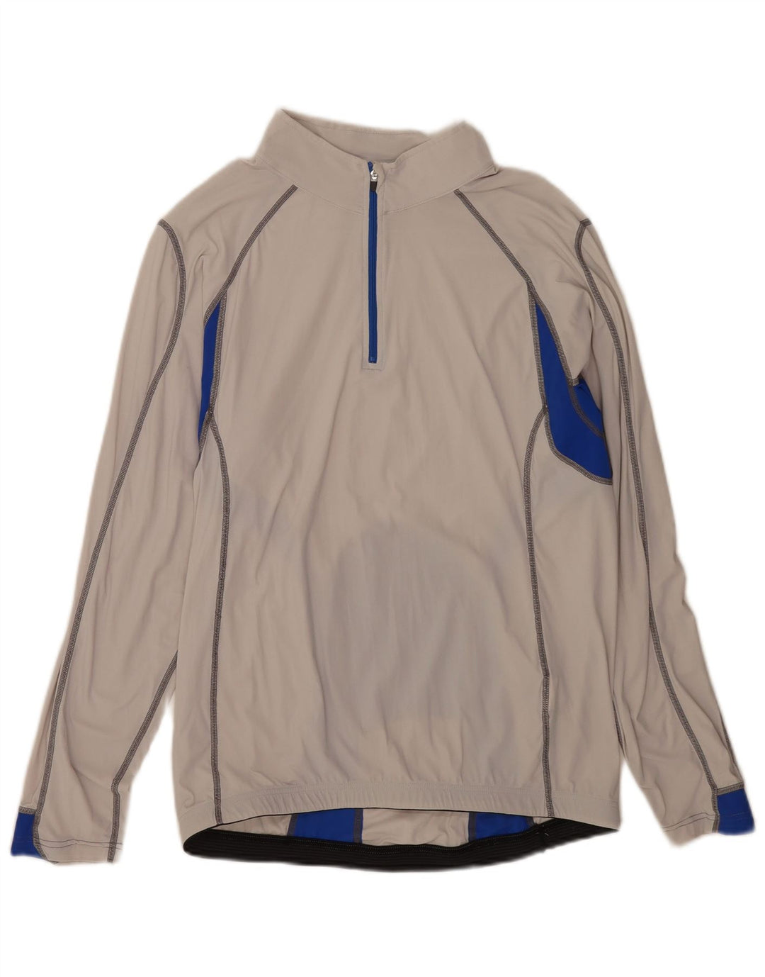 Slam Hombre Cremallera Cuello Jersey Chándal Top XL Gris Colorblock Poliamida