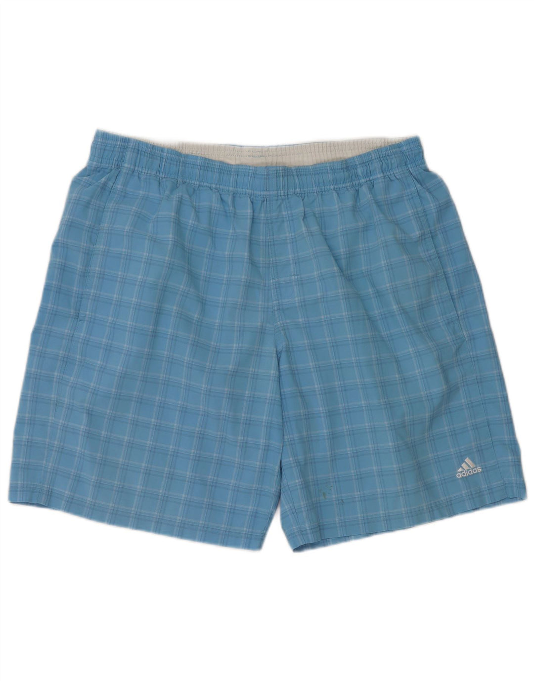 Adidas Hombre Bañador Corto Grande Azul Cuadros Poliéster