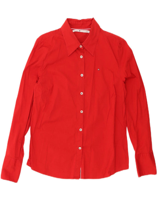 Tommy Hilfiger Camisa para mujer Reino Unido 44 Grande Algodón rojo