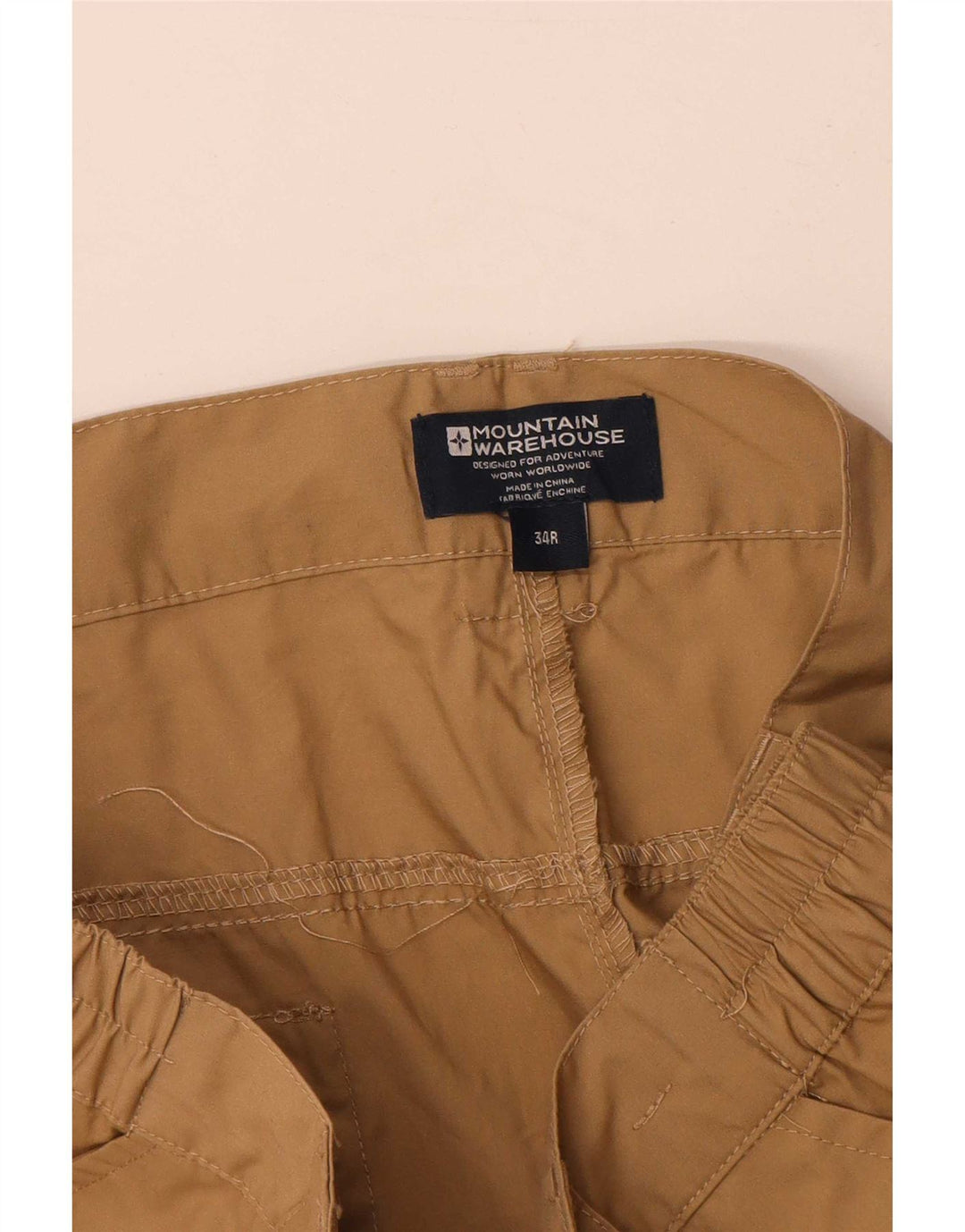 Pantalones cargo rectos para hombre de Mountain Warehouse W34 L33 Poliéster marrón