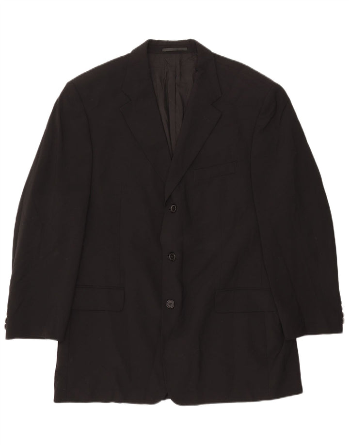 HUGO BOSS Chaqueta tipo blazer de 3 botones para hombre EU 54 2XL Lana negra