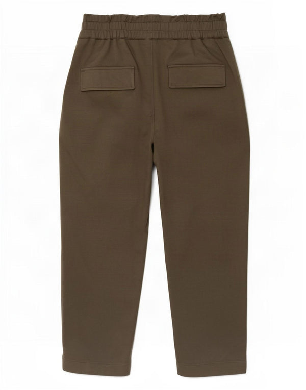 Zara Mujer Pantalón Cropped De Talle Alto Mediano W28 L24 Viscosa Verde