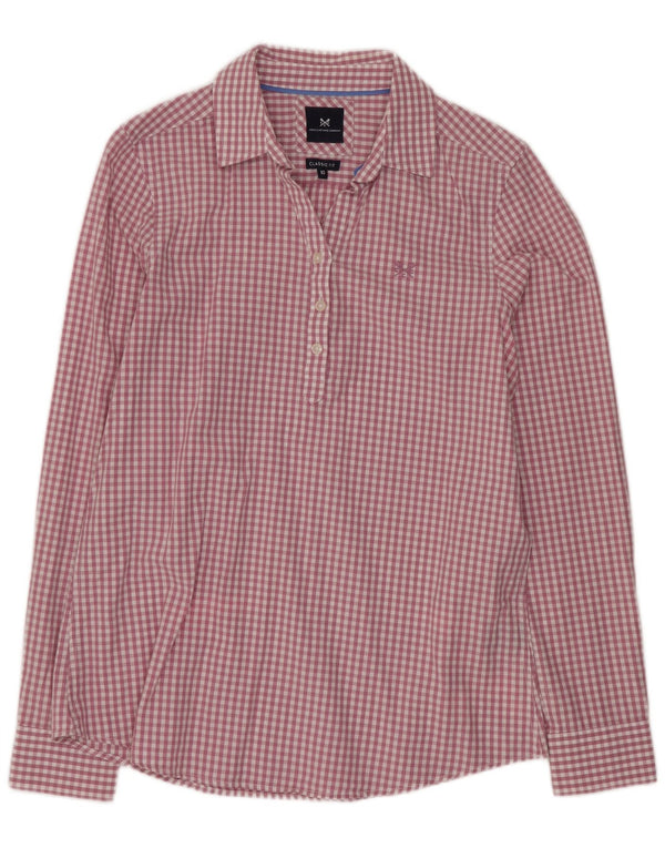 Crew Clothing Camisa tipo jersey de ajuste clásico para mujer UK 10 Small Purple Gingham